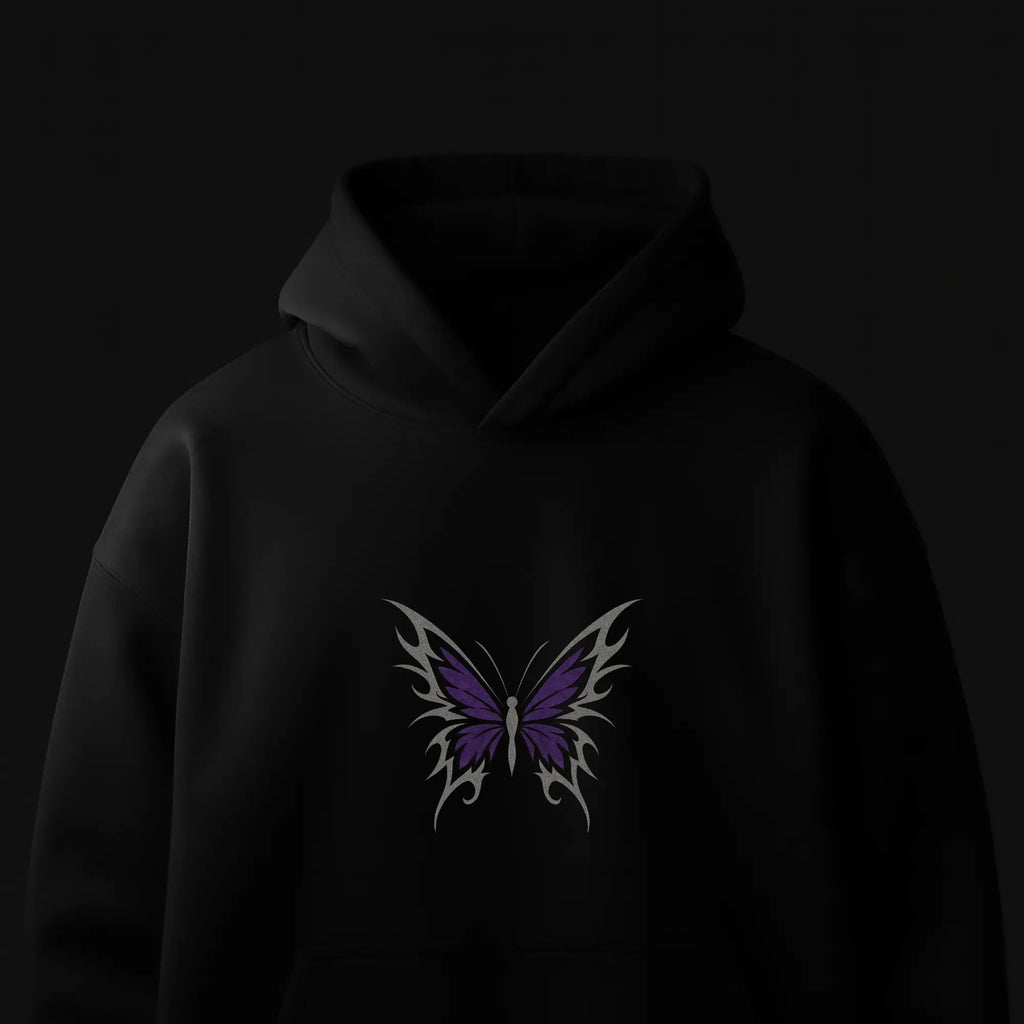 TRIBAL BUTTERFLY GRAPHIC HOODIE