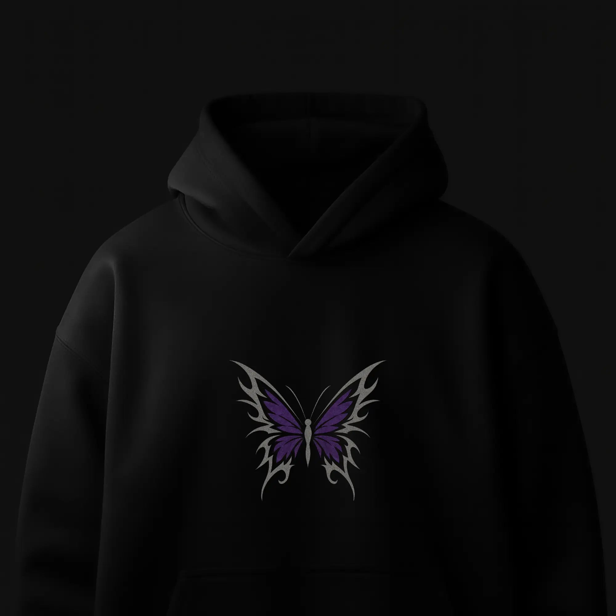 TRIBAL BUTTERFLY GRAPHIC HOODIE