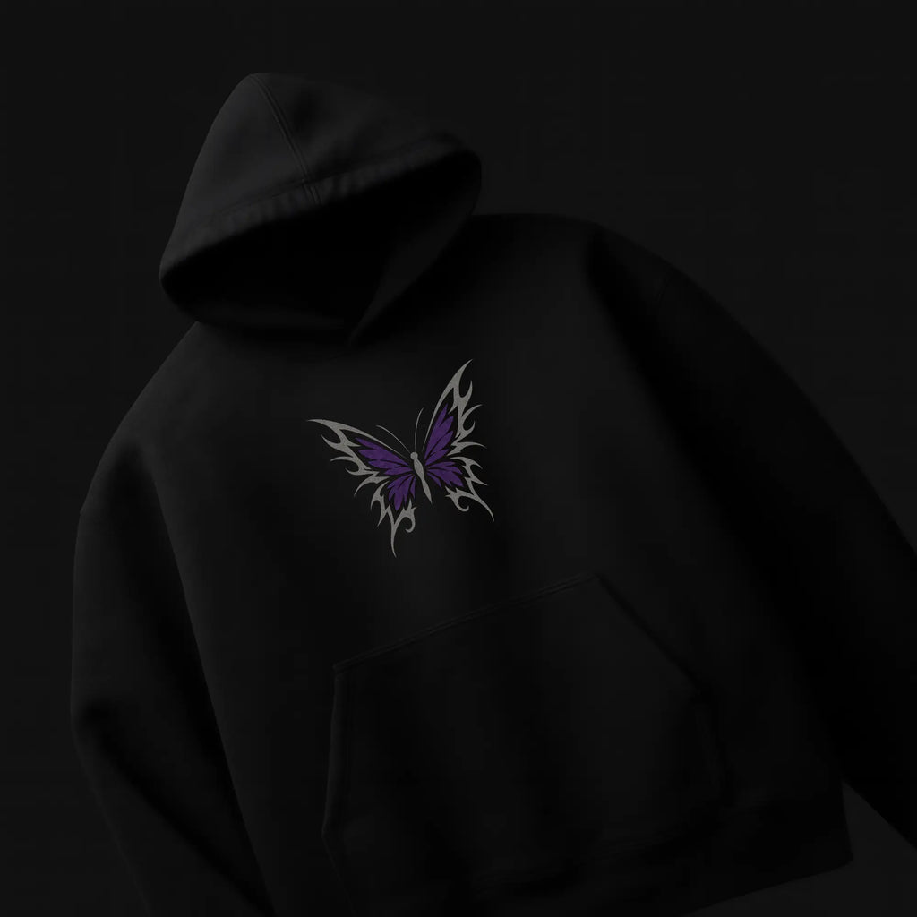 TRIBAL BUTTERFLY GRAPHIC HOODIE