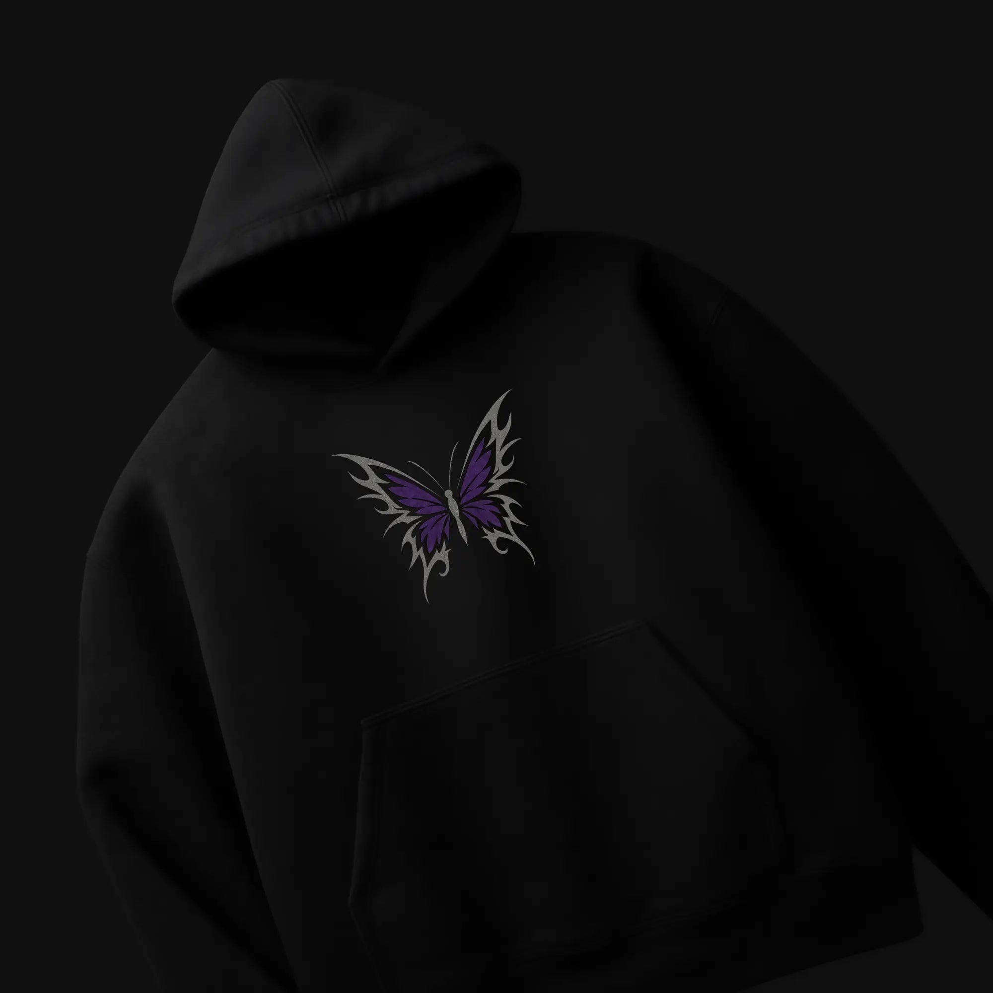TRIBAL BUTTERFLY GRAPHIC HOODIE