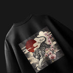 TIGER & FLORAL GRAPHIC OVERSIZED T-SHIRT