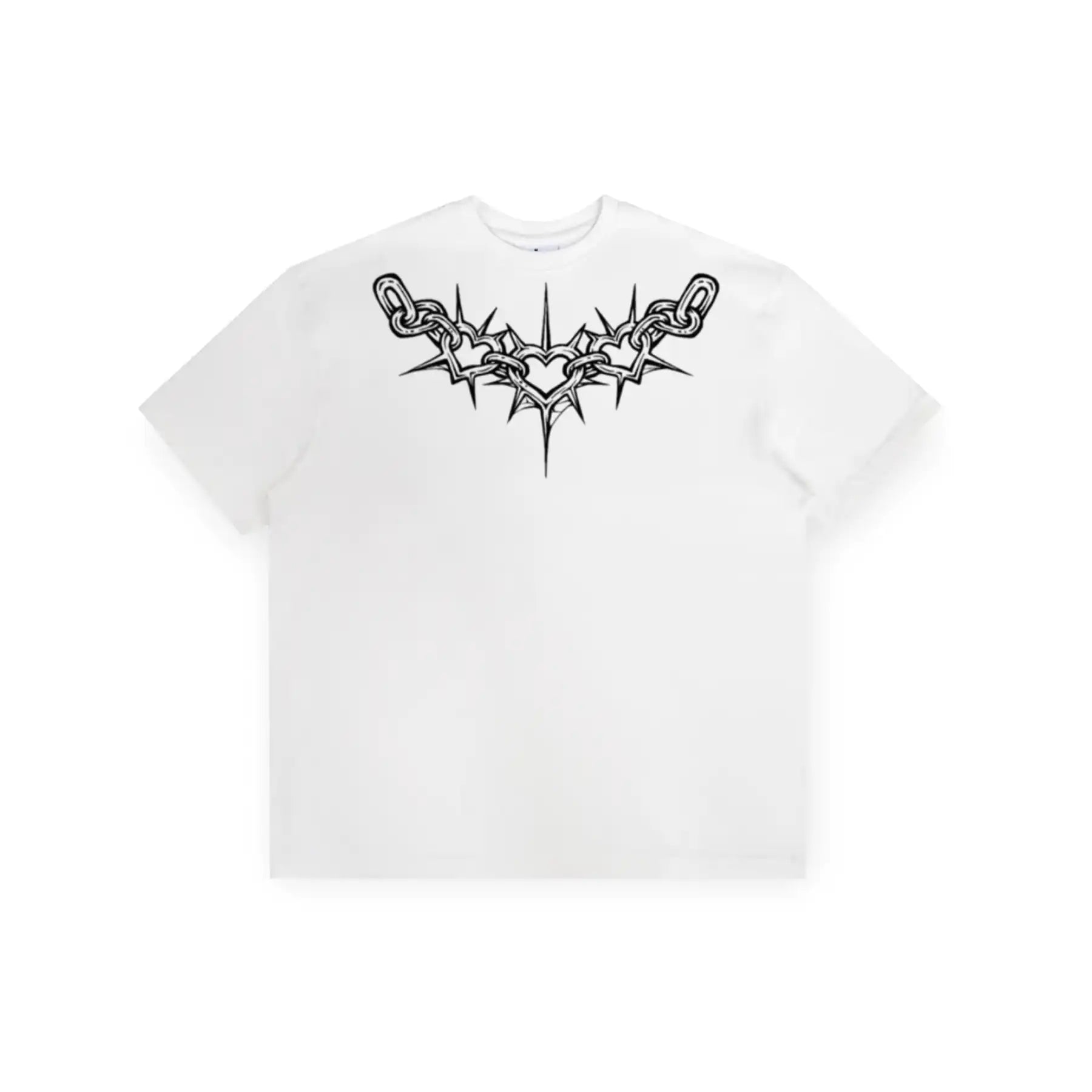 Chain Heart Graphic Cotton Tee