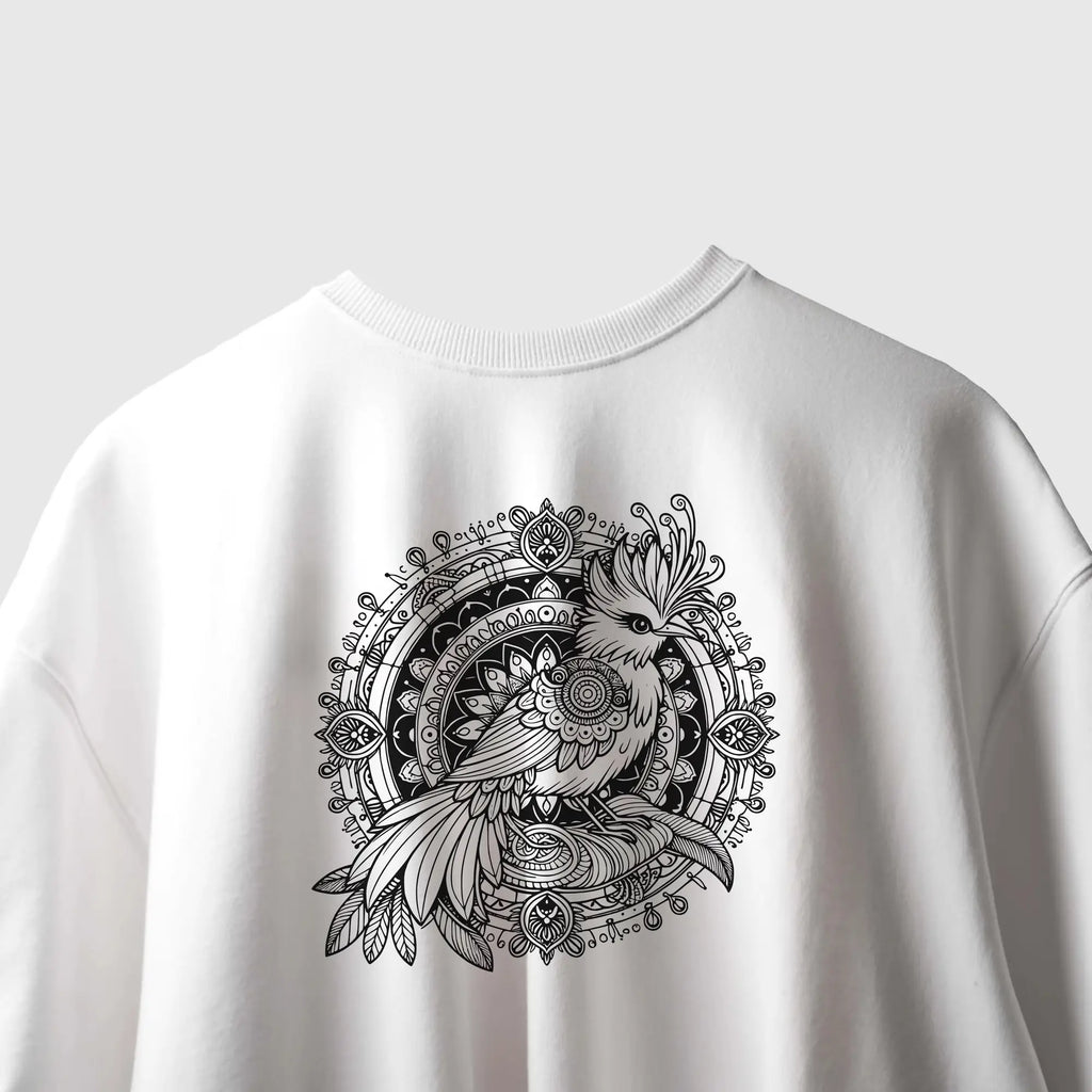 Serene Phoenix Oversized Cotton Tee