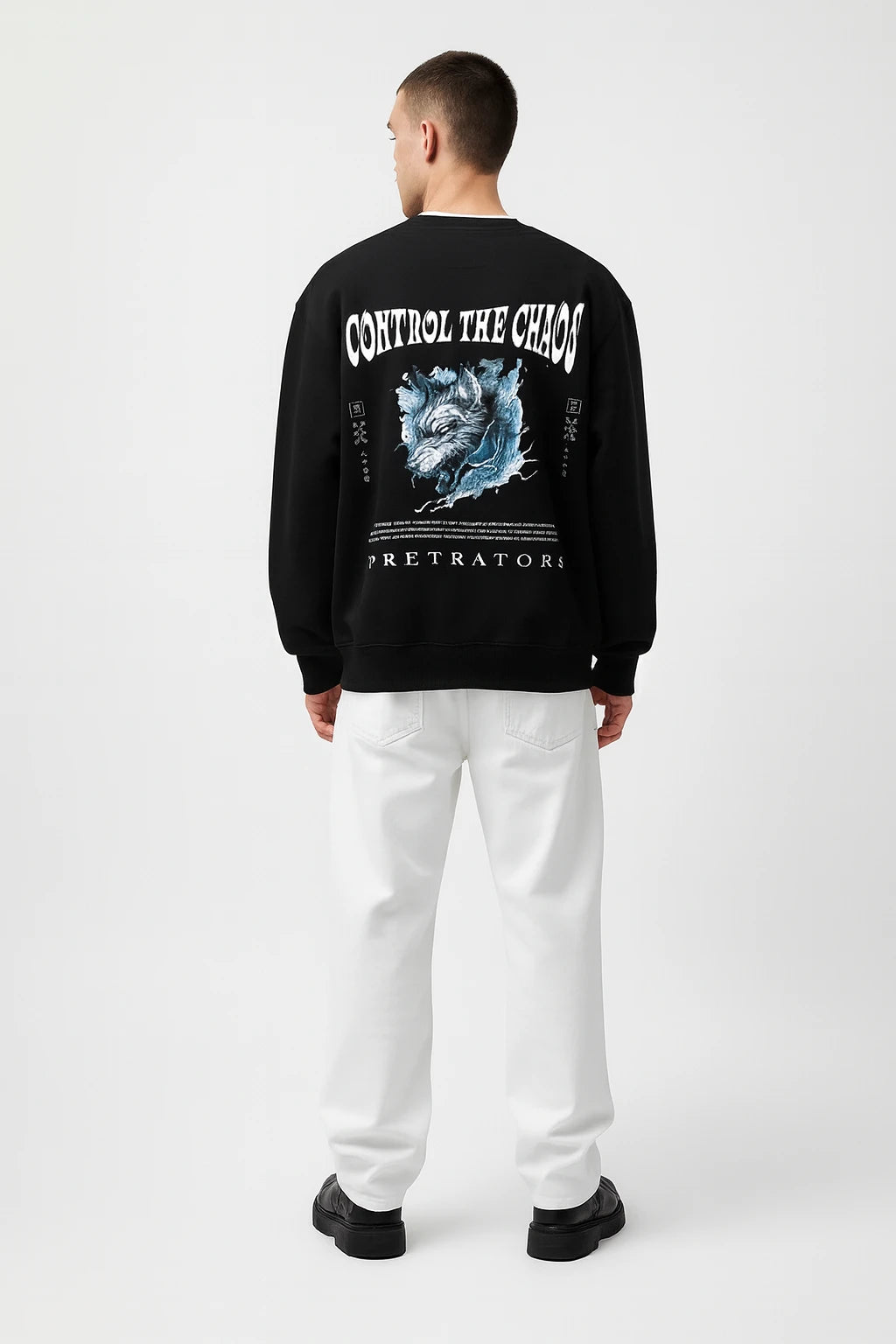 CONTROL THE CHAOS GRAPHIC OVERSIZED SWEATSHIRT