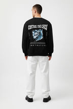 CONTROL THE CHAOS GRAPHIC OVERSIZED SWEATSHIRT