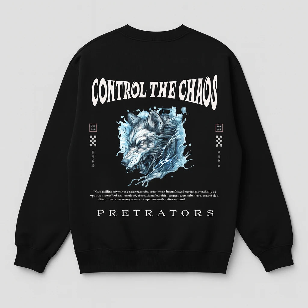 CONTROL THE CHAOS GRAPHIC OVERSIZED SWEATSHIRT