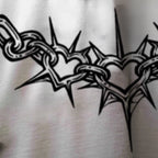 Chain Heart Graphic Cotton Tee