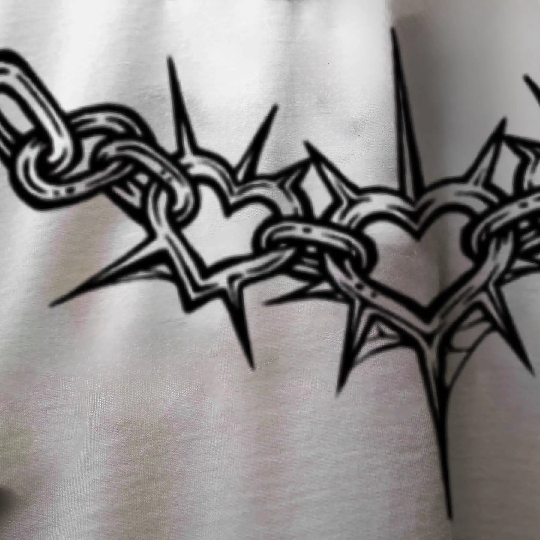 Chain Heart Graphic Cotton Tee