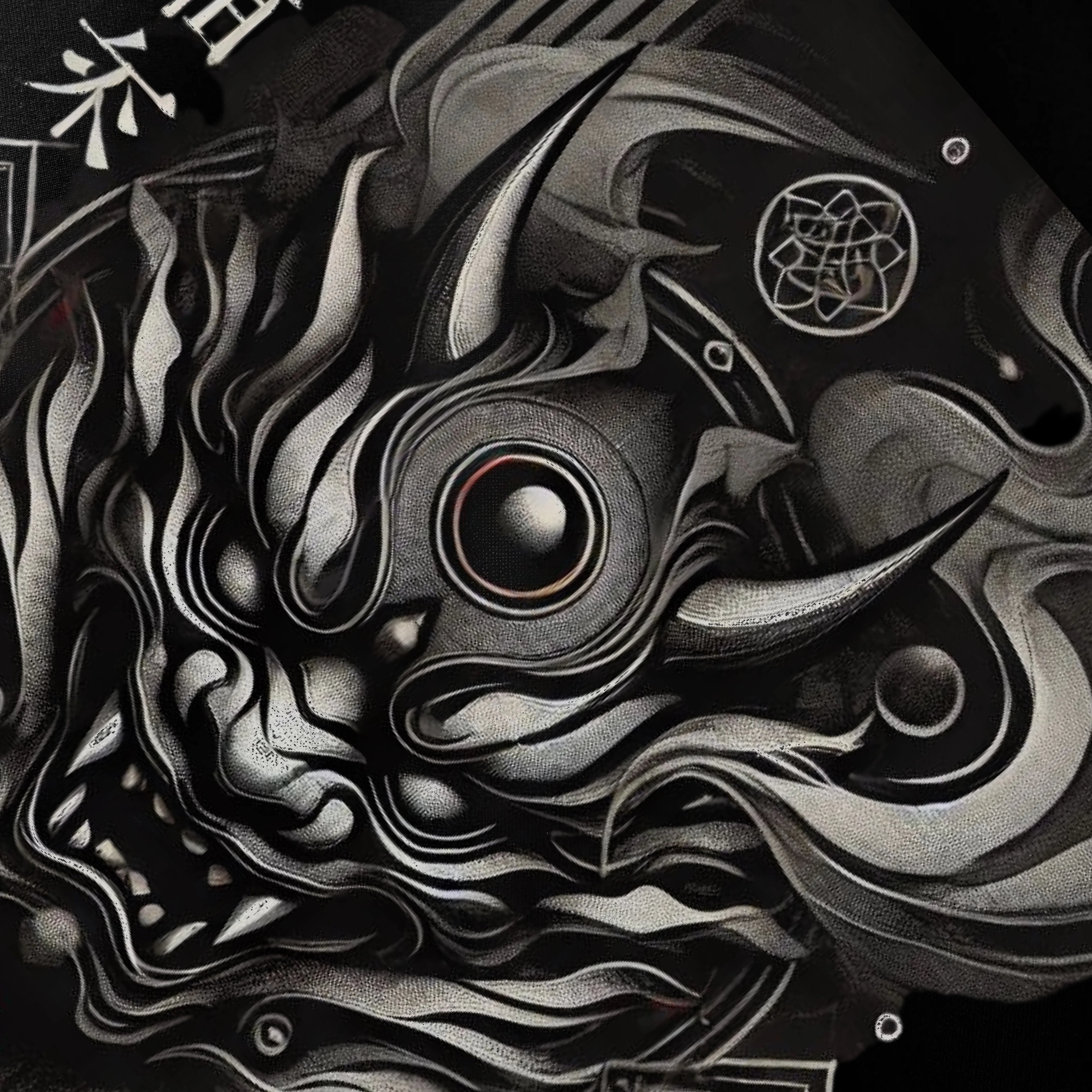 Shadow Oni Oversized Printed T-Shirt