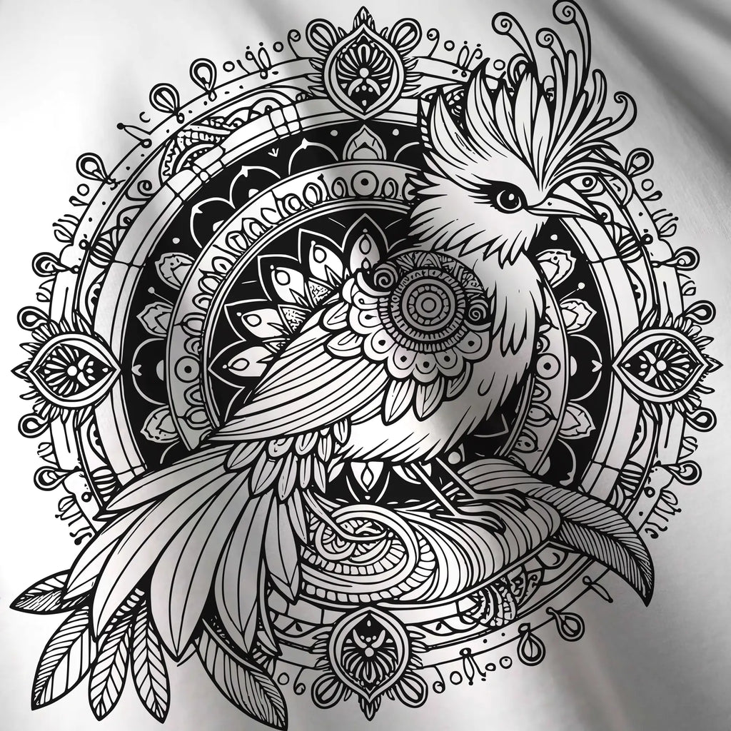 Serene Phoenix Oversized Cotton Tee