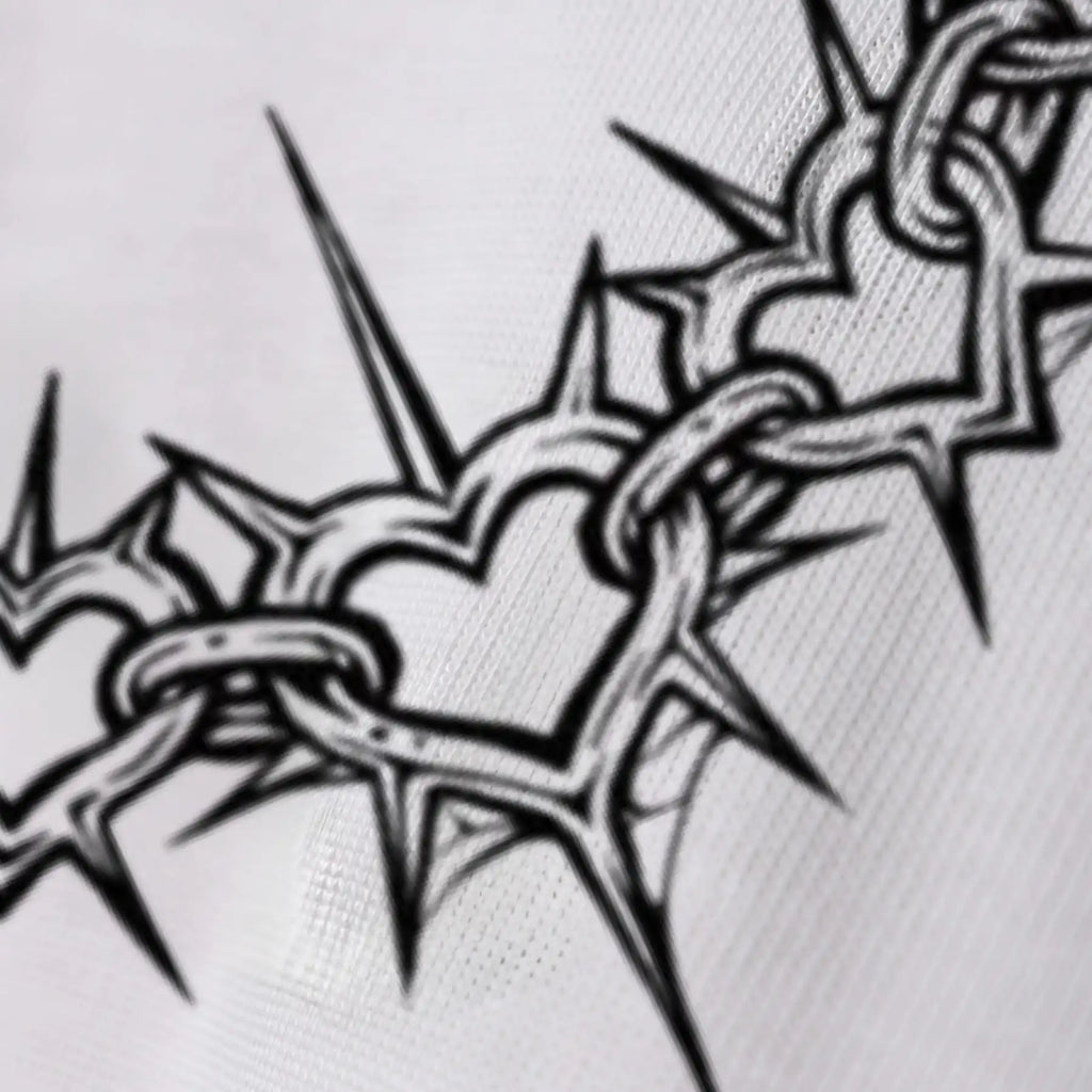 Chain Heart Graphic Cotton Tee