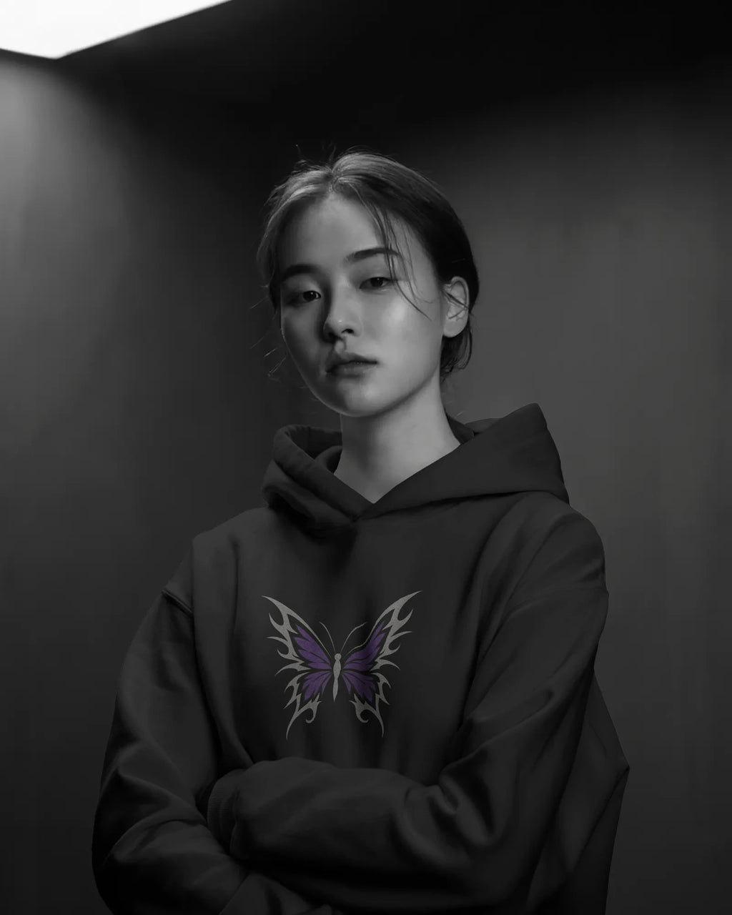 TRIBAL BUTTERFLY GRAPHIC HOODIE