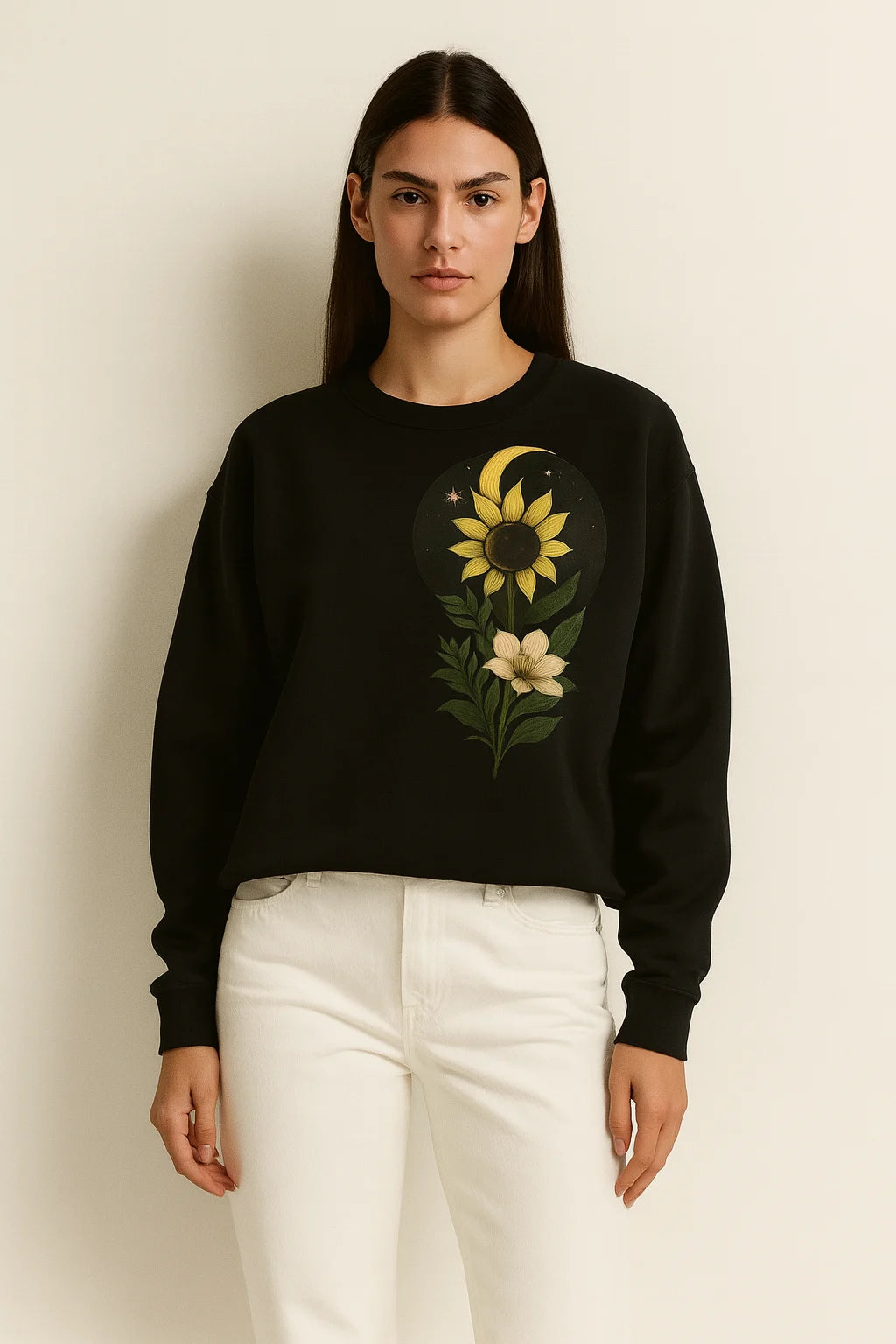 Celestial Bloom Oversized Sweatshirt